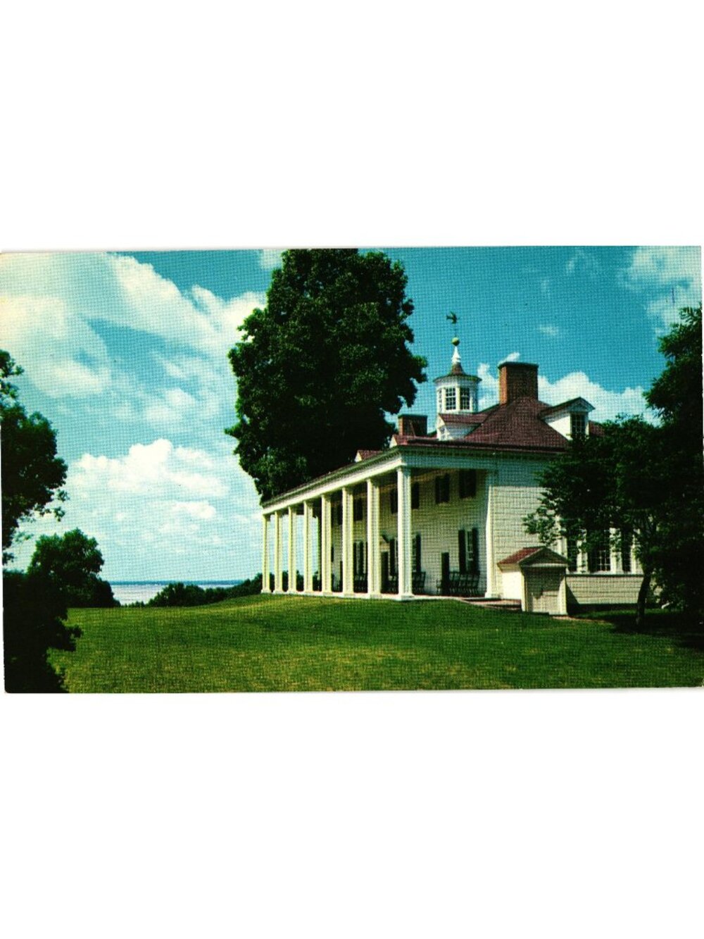 East Front At Mount Vernon Vintage Postcard Historic Landmark View Non-Posted
